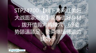 STP24700 【刚下海网红美妞大战面罩炮友】高颜值好身材，拨开情趣内裤摸穴，69姿势舔逼舔足，骑乘爆插骚逼边揉奶子