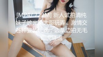 [MP4/ 722M] 新人试拍清纯妹子被光头大哥玩弄，激情交各种姿势玩弄，边草边拍无毛白虎骚逼