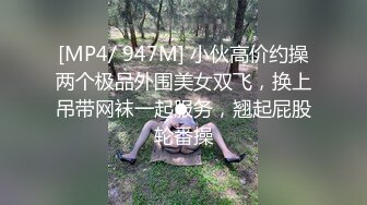 [MP4/ 947M] 小伙高价约操两个极品外围美女双飞，换上吊带网袜一起服务，翘起屁股轮番操